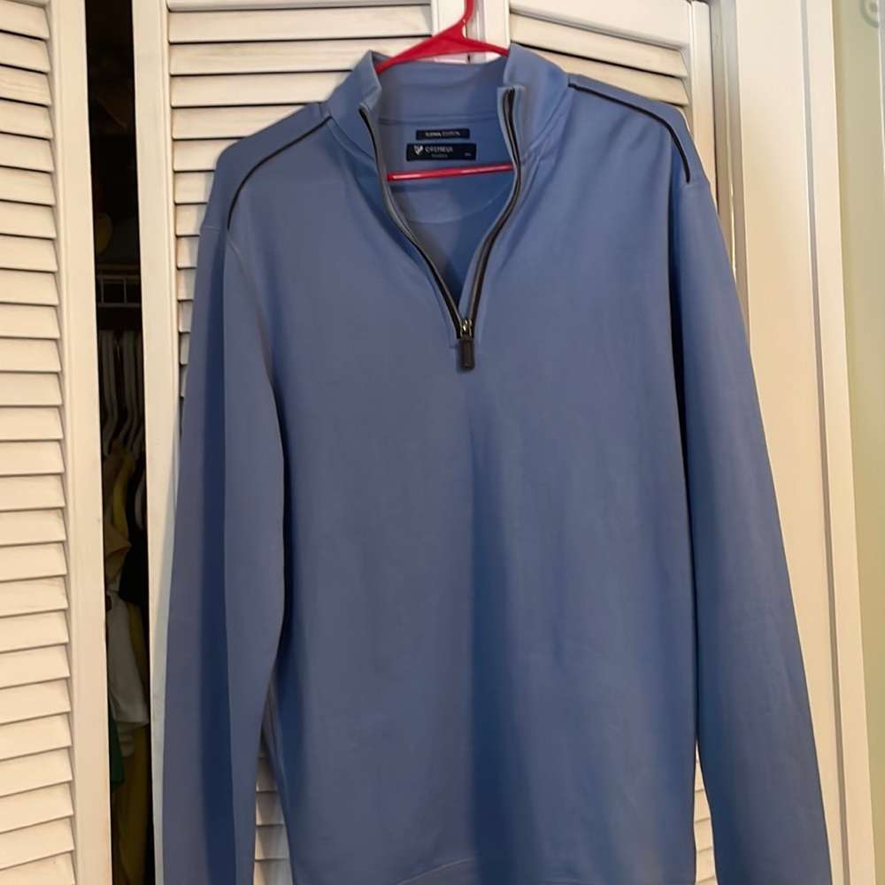 Blue cremiux quarter zip